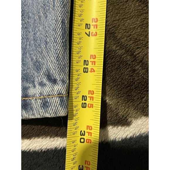 Levis 550 Jeans Mens 42x30 Blue Denim Relaxed Fit Tapered Leg Light Wash Zip Fly - Picture 6 of 10